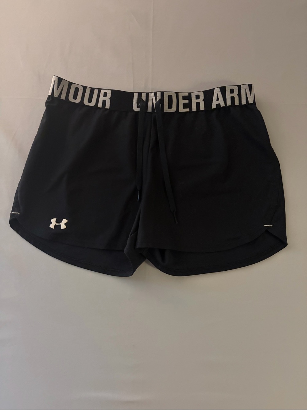 Under Armour Black Women’s Athletic Shorts with Logo Waistband